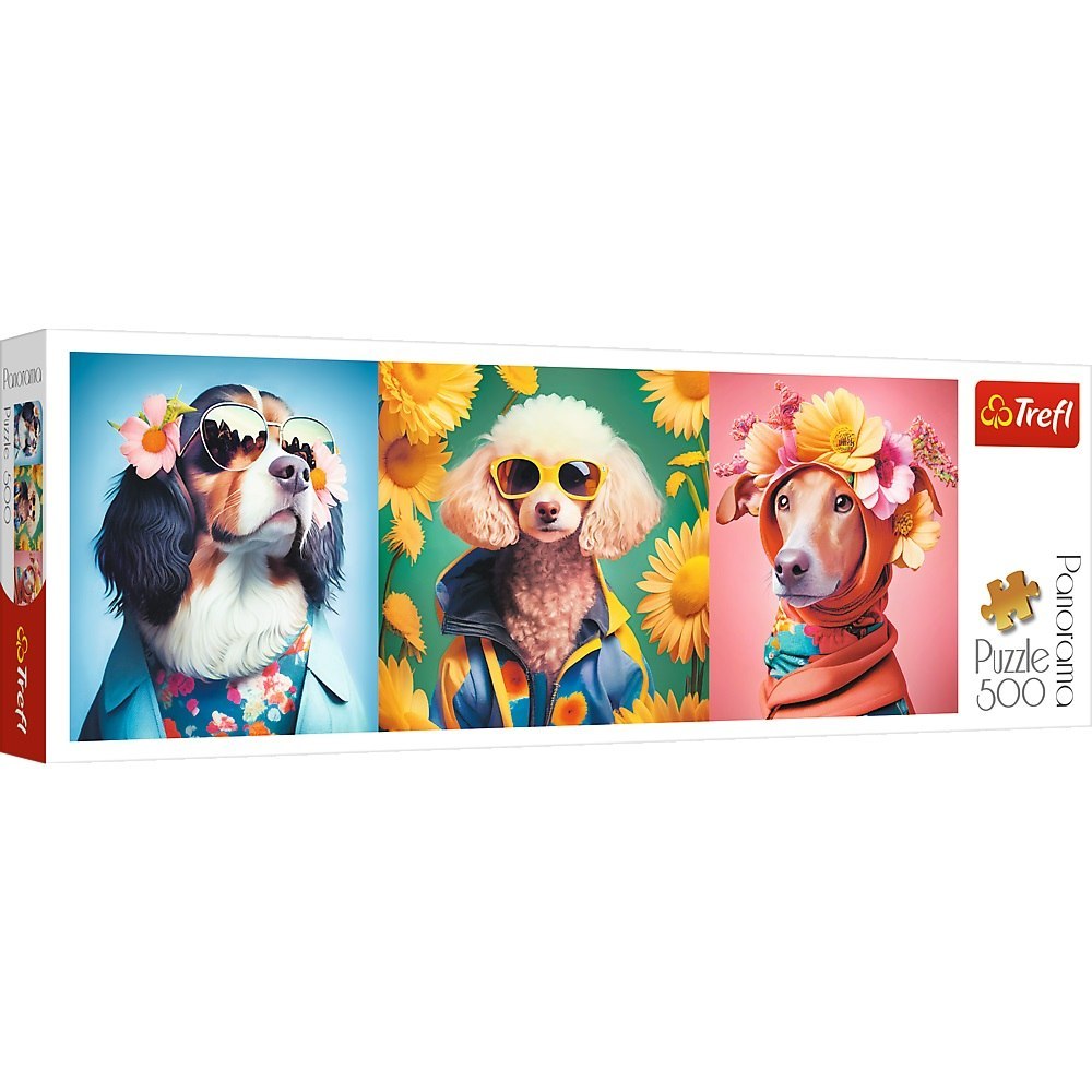 PUZZLE 500 TEILE FASHION SHOW DOG EDITION PANORAMA TREFL 29517 TR TREFL